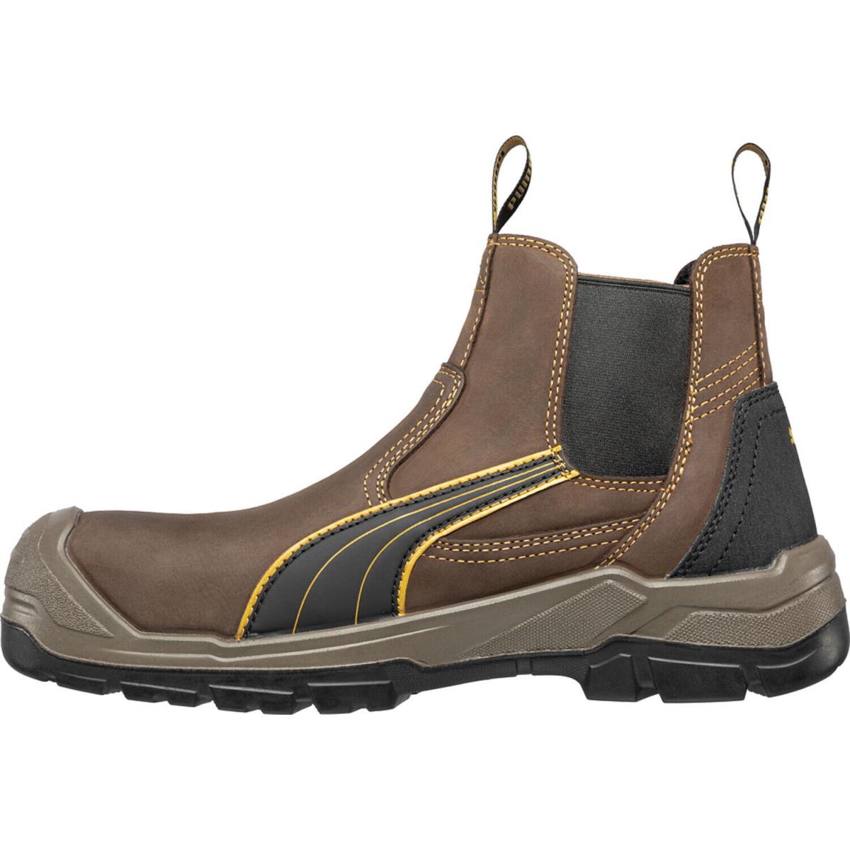 Puma Safety Mens Tanami Ctx Mid EH WP Astm Brown Leather Work Boots