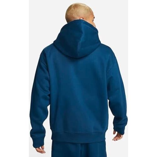 Nike Solo Swoosh Full-zip Hooded Sweatshirt Valerian Blue DR0403-460 Sz L