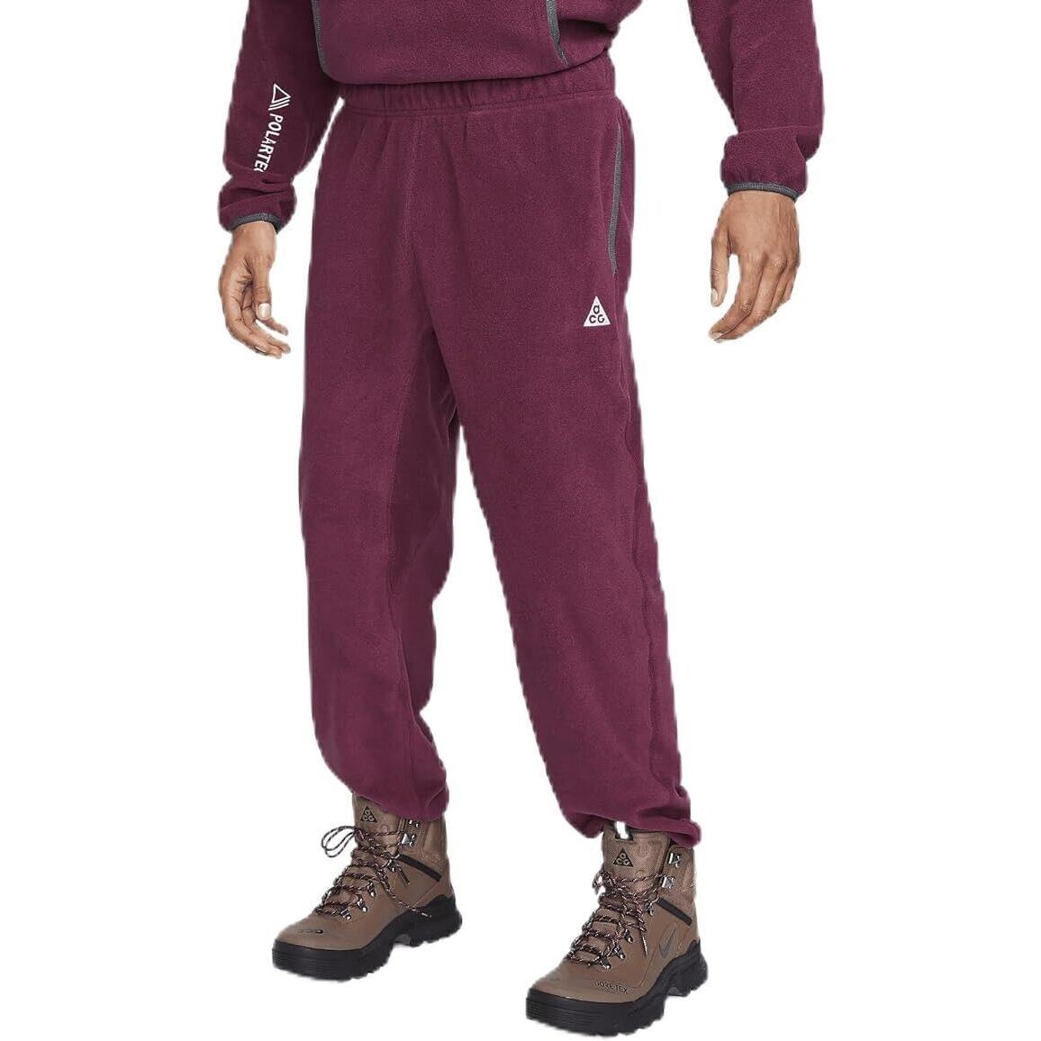 Nike Acg Polartec Wolf Tree Men`s Pants Night Maroon Size XL CV0658-681