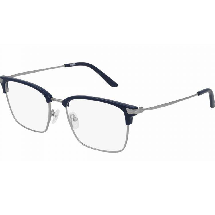 Puma PE0089o-007 Blue Silver Eyeglasses