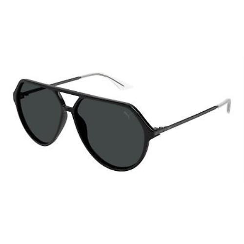 Puma PU0459S-001 Black Ruthenium Smoke Sunglasses