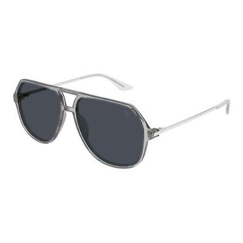 Puma PU0460S-005 Grey Silver Blue Sunglasses