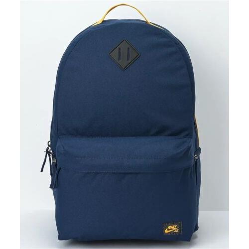 Nike SB - Icon Backpack Navy Blue Yellow Skate School