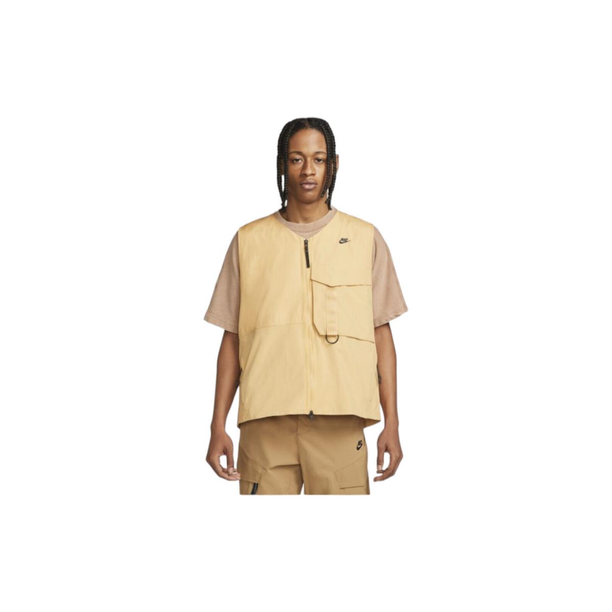 Nike Men`s Sportswear Tech Pack Unlined Vest with Shoulder Bag Twine Size XL