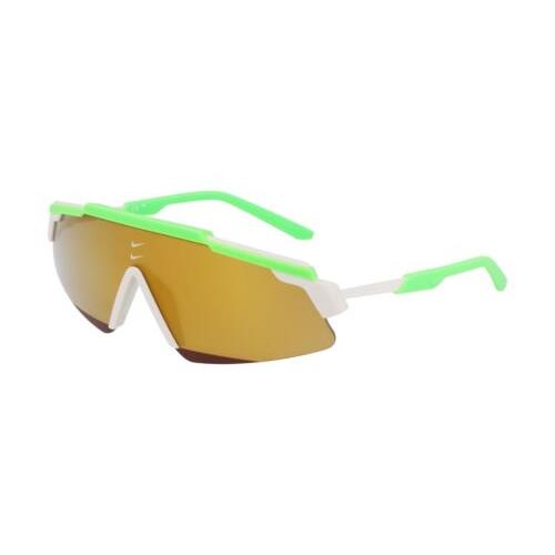 Nike FN 0302 398 Green White Marquee M Sunglasses with Bronze Shield Lens