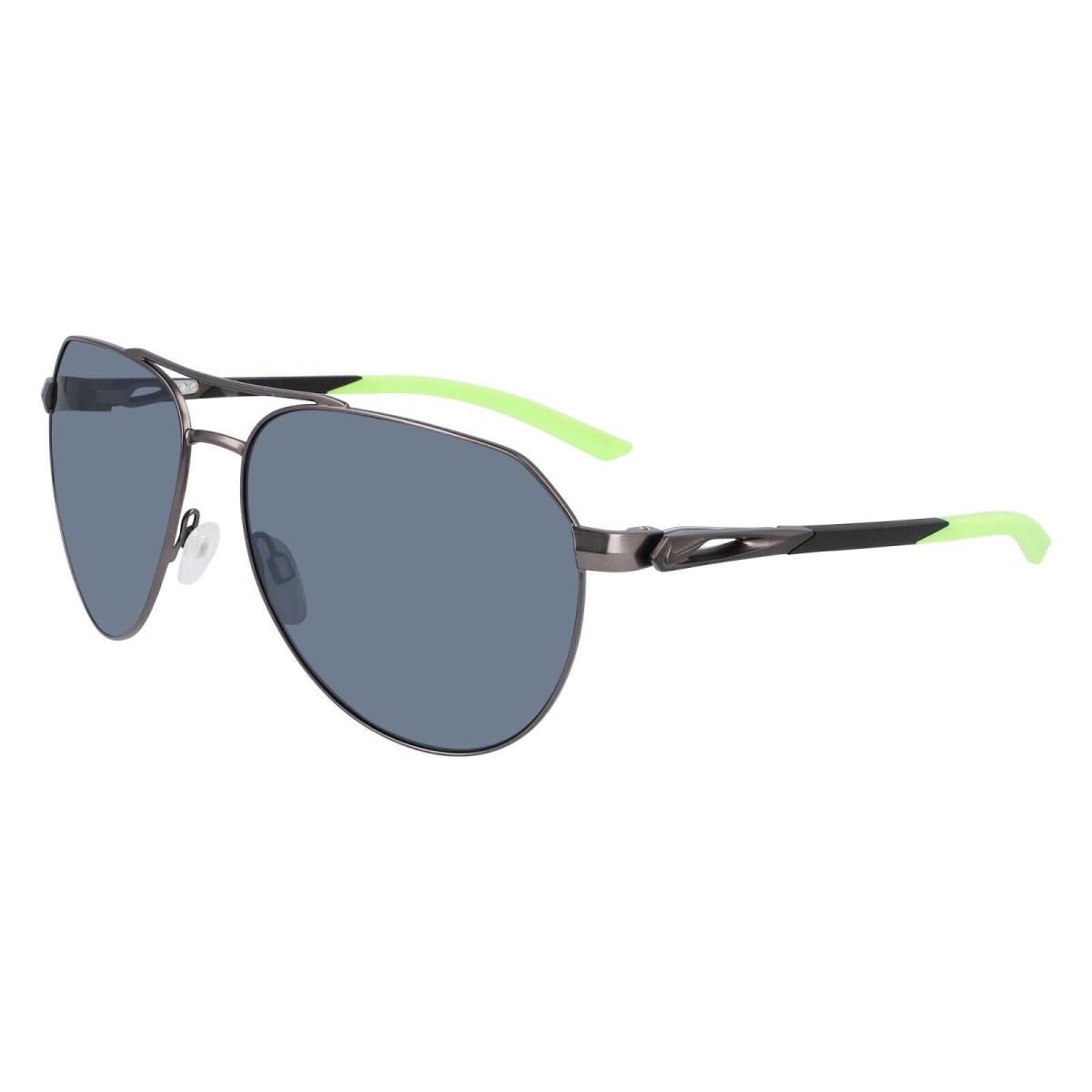 Nike Unisex Club Nine Aviator Pilot Sport Sunglasses Satin Gunmetal - Frame: Silver, Lens: Silver