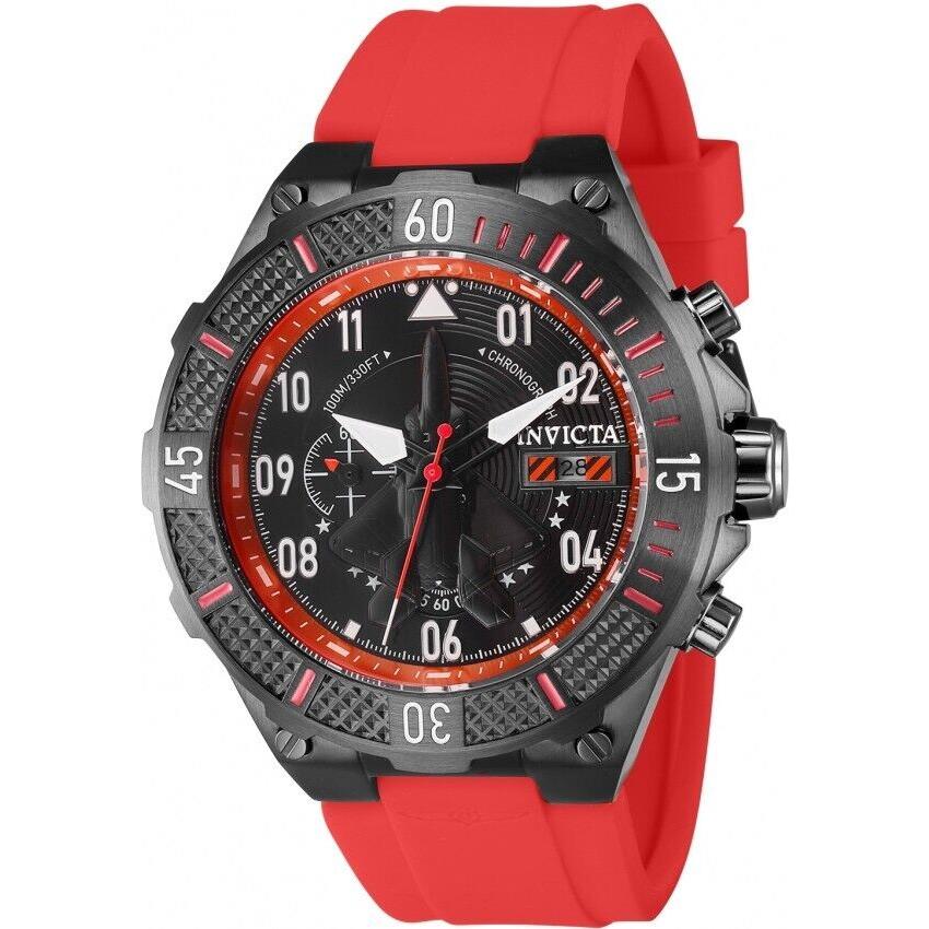 Sport Invicta Aviator Men`s Watch - 50mm Silicone Red