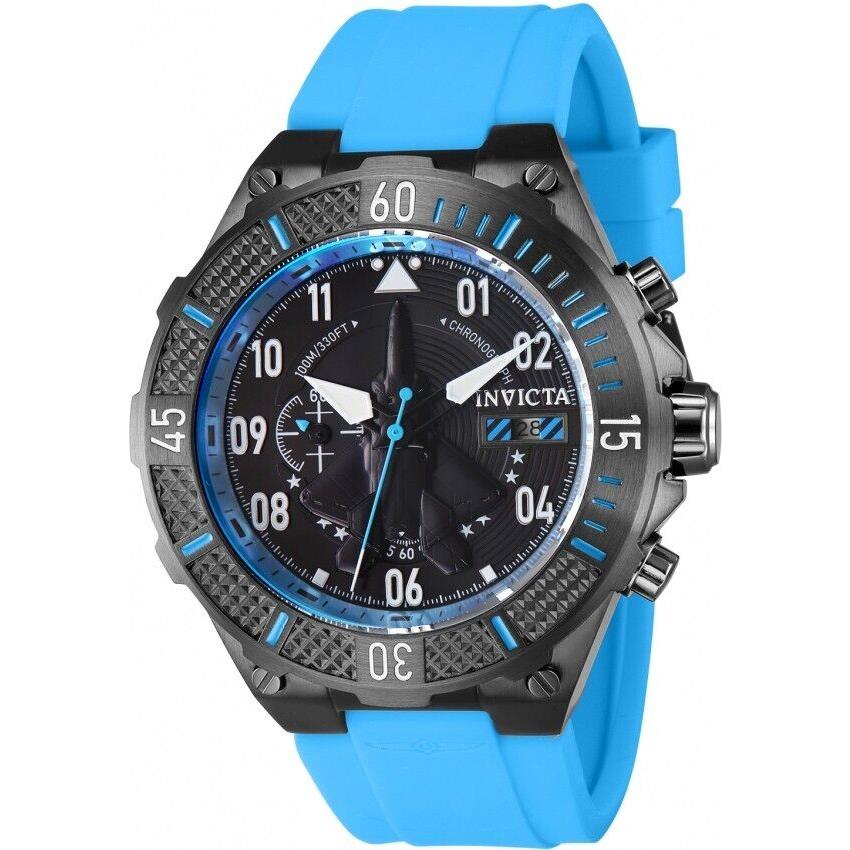 Sport Invicta Aviator Men`s Watch - 50mm Silicone Blue