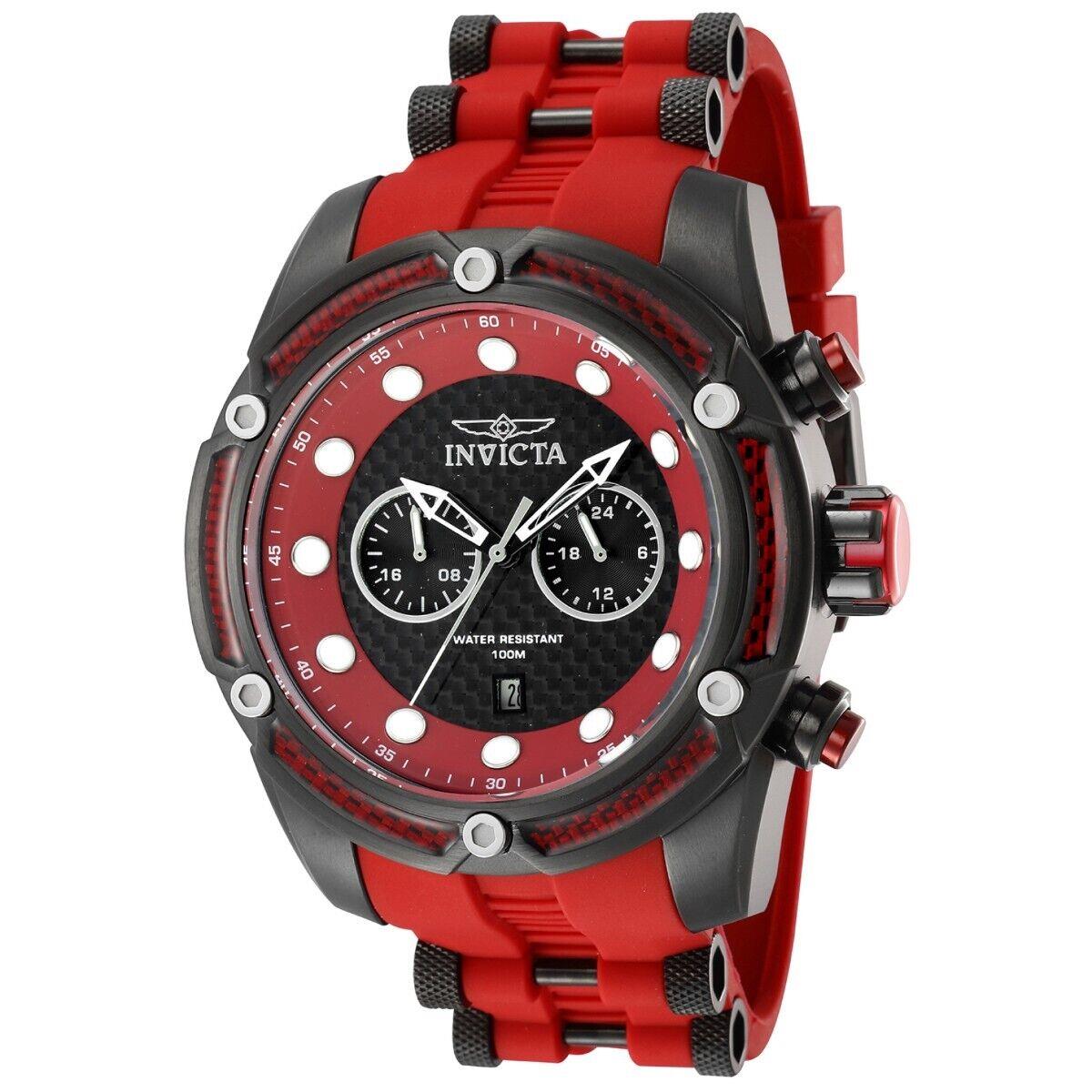 Invicta Bolt Men`s Watch - 52mm Red Black ZG-42296