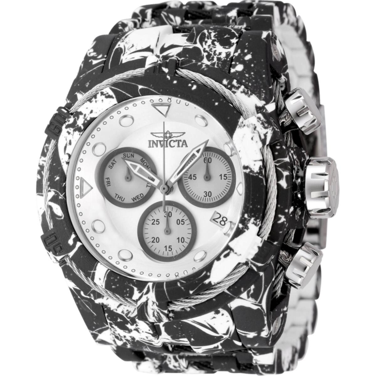 Invicta Men`s Watch Bolt Silver Grey and Black Dial Aqua Plating Bracelet 45489 - Dial: Silver, Grey, Black, Band: Aqua