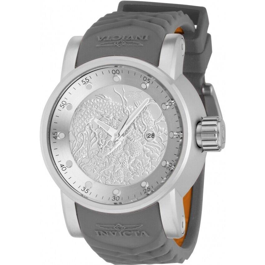 Invicta S1 Rally Dragon Date Quartz Silver Dial Men`s Watch 41409