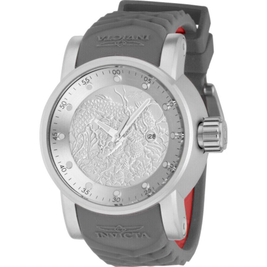 Invicta S1 Rally Dragon Date Quartz Silver Dial Men`s Watch 41406