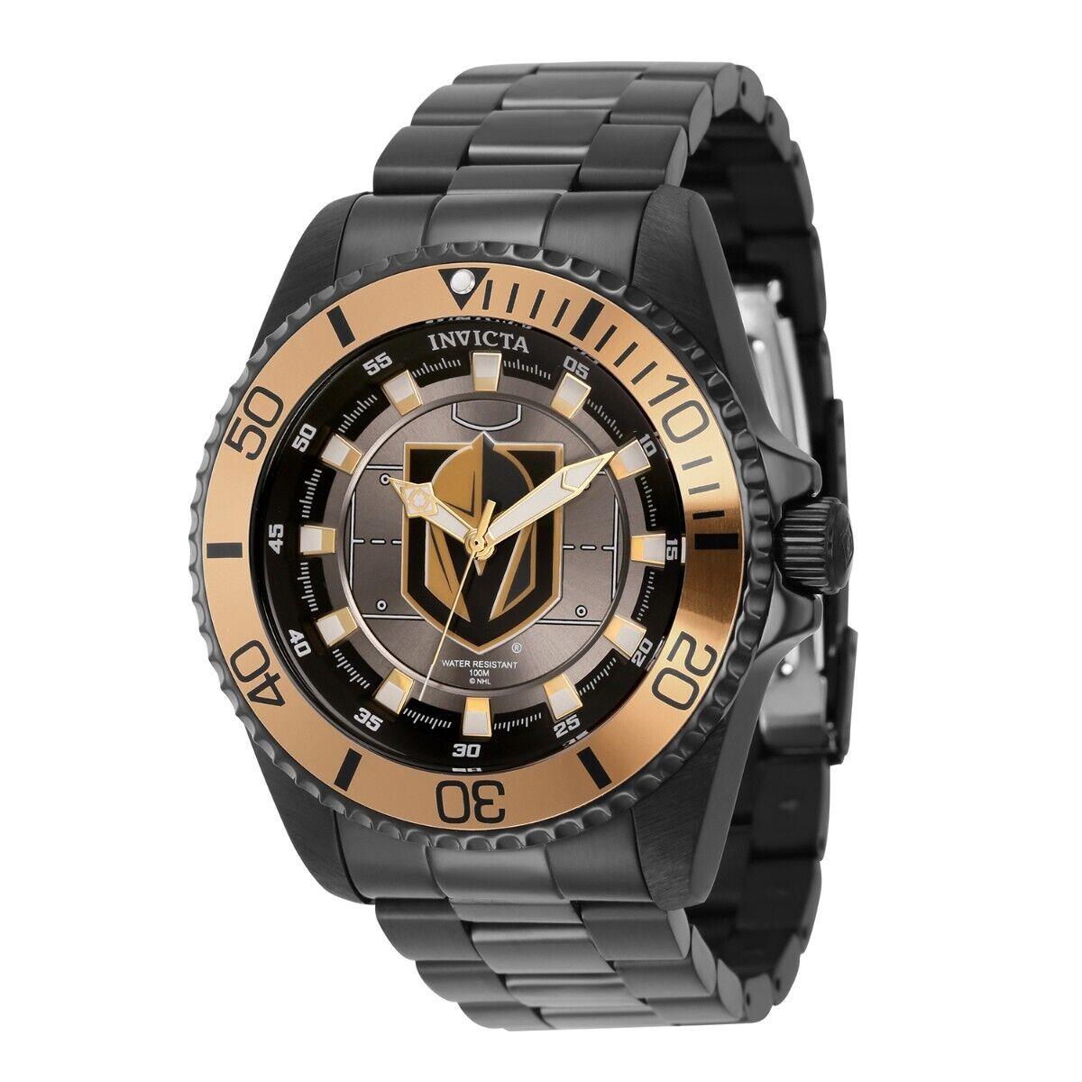 Invicta Nhl Vegas Golden Knights Unisex Watch - 38mm Black ZG-42244