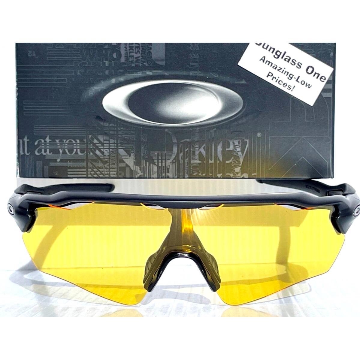 Oakley Radar EV Path Matte Black Polarized Galaxy Yellow Amber Sunglass 9208