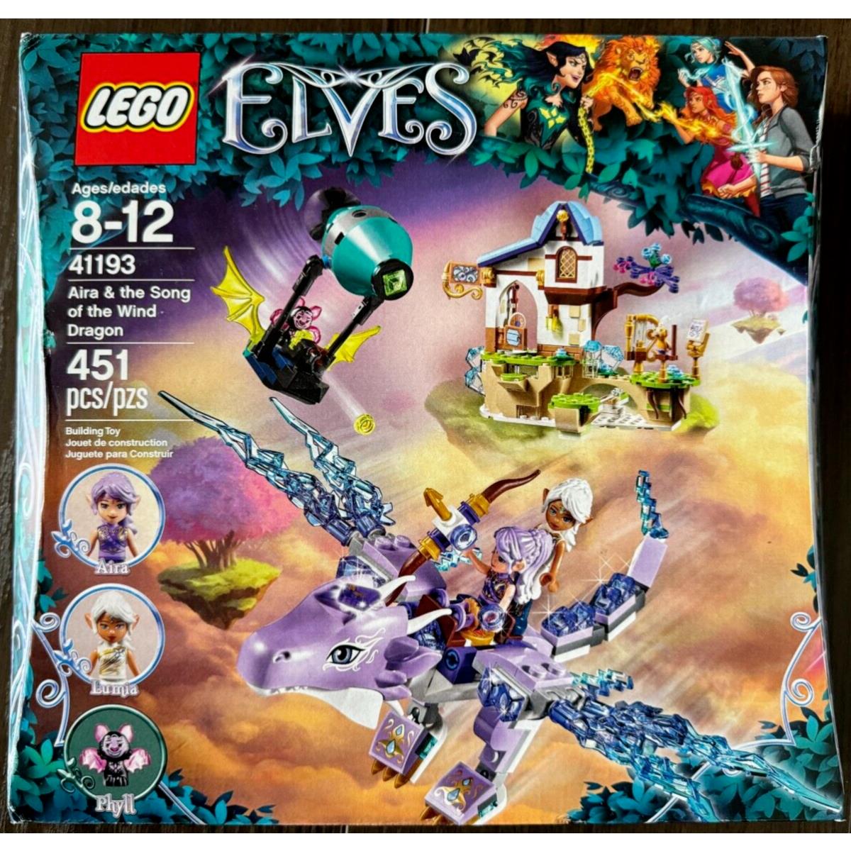 Lego Elves Aira The Song of The Wind Dragon 2018 41193 Building Kit Retired