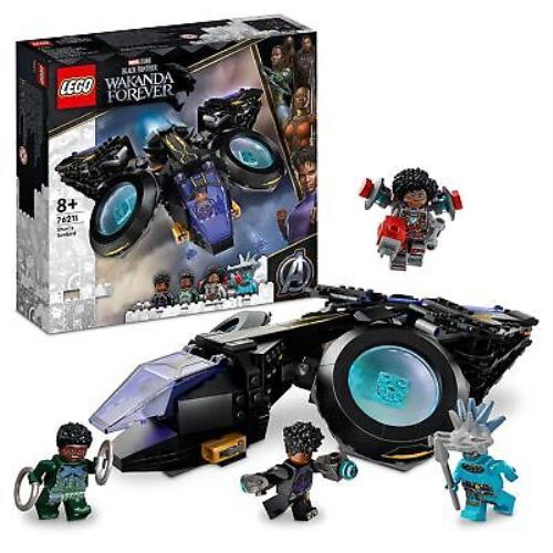 Lego 76211 Marvel Shuri`s Sunbird Black Panther Aircraft Buildable Toy Vehicle