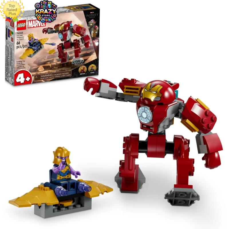 Superhero Showdown Lego Marvel Iron Man Hulkbuster Vs. Thanos Building Toy Set