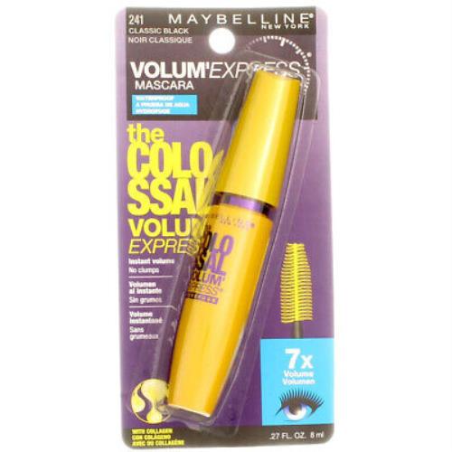 4 Pack Maybelline Volum` Express The Colossal Waterproof Mascara Classic