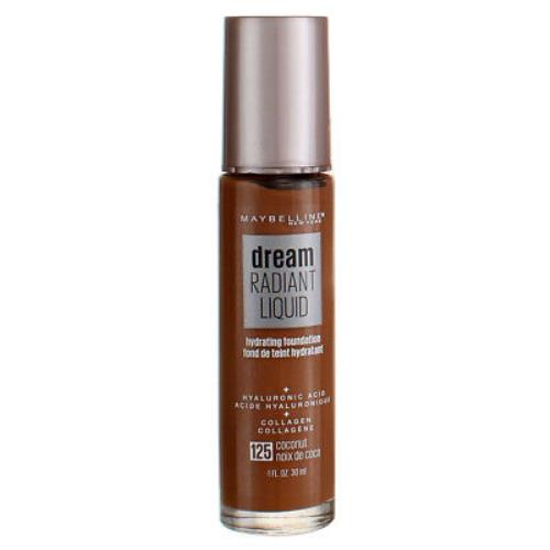 6 Pack Maybelline Dream Radiant Liquid Hydrating Foundation Coconut 125 1