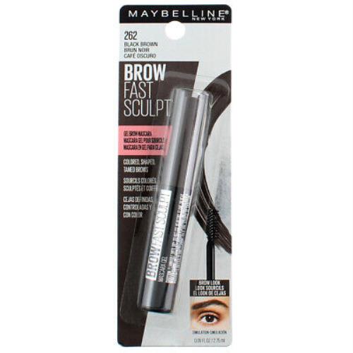 6 Pack Maybelline York Gel Brow Mascara Black Brown 0.09 fl oz