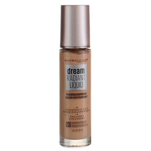 5 Pack Maybelline Dream Radiant Liquid Hydrating Foundation Creamy Natural