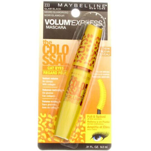 5 Pack Maybelline Volum` Express The Colossal Cat Eyes Washable Mascara