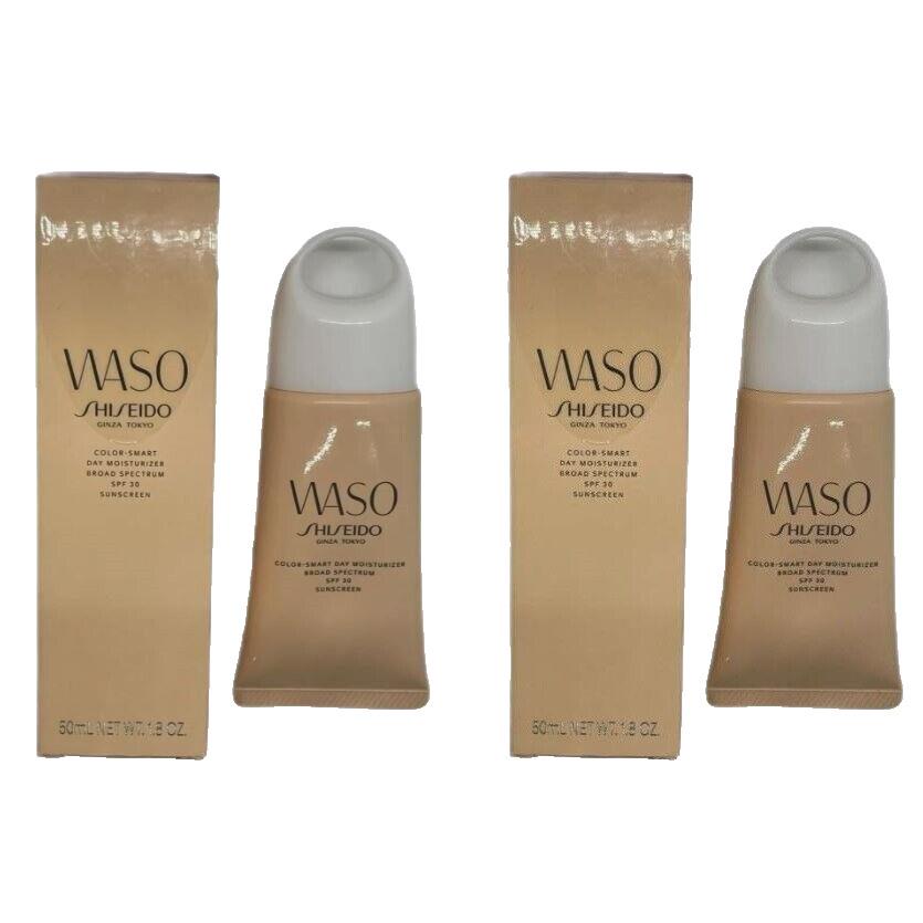 2x Waso Shiseido Color-smart Day Moisturizer Spf 30 Sunscreen - 1.8oz