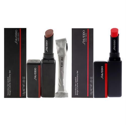 Visionairy Gel Lipstick Kit by Shiseido For Women - 2 Pc Kit 2 x 0.05 oz