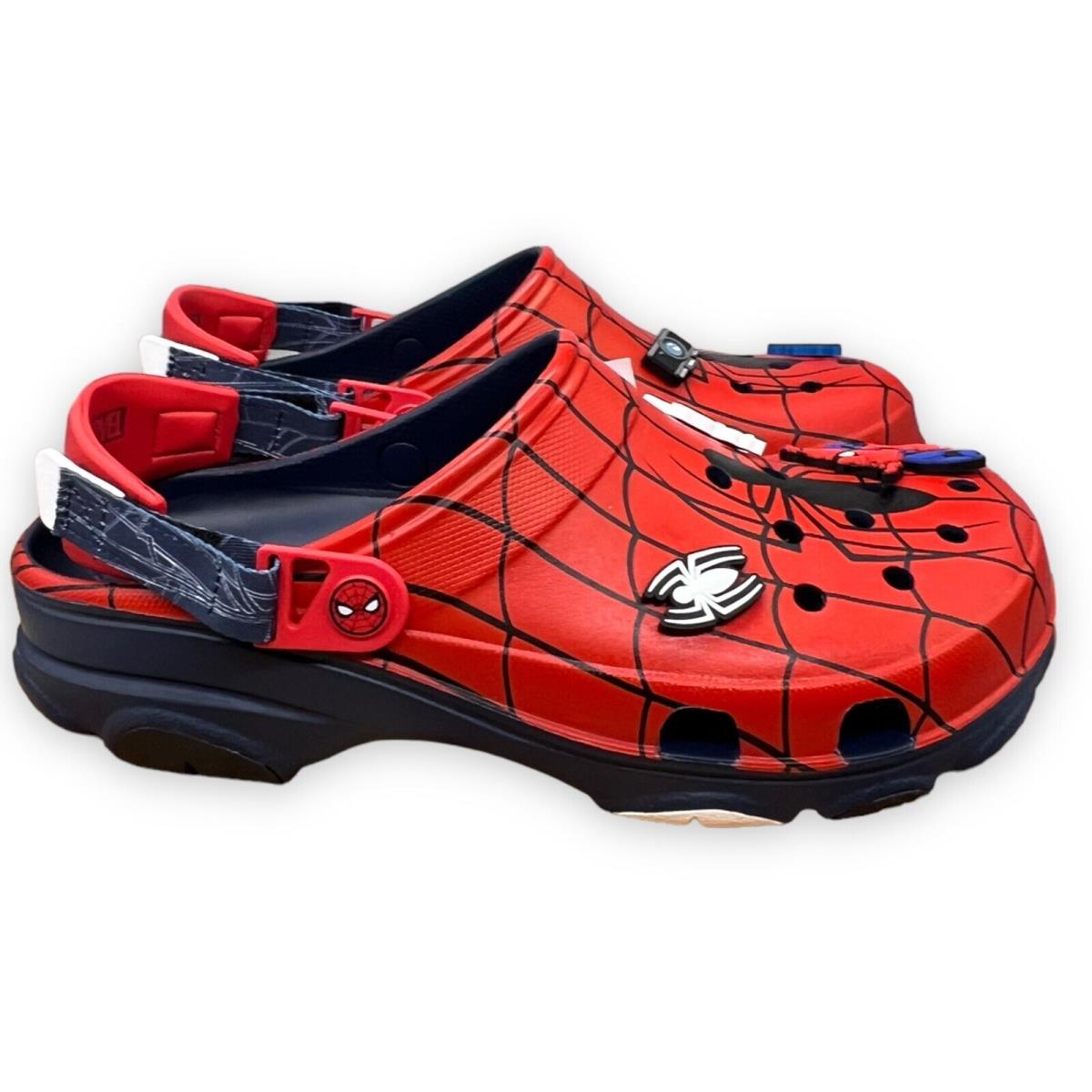 Spider-man X Crocs All Terrain Clog Mens 11 Womens 10 Red Blue Clog Comic Box
