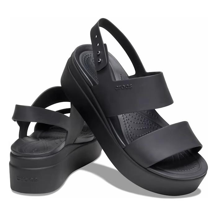 Womens Crocs Brooklyn Low Wedge Sandals US 7 Black