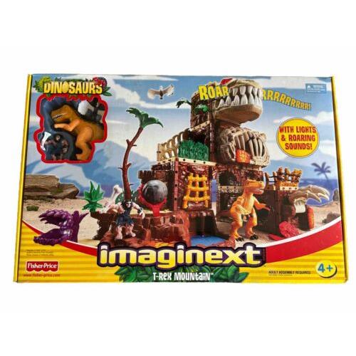 Imaginext Fisher Price T Rex Mountain with Roaring Lights Sounds 2005