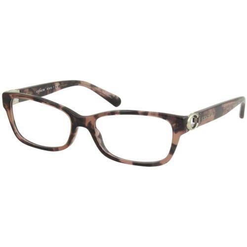 Coach Women`s Eyeglasses Pink Tortoise Plastic Rectangular Frame 0HC6119 5577