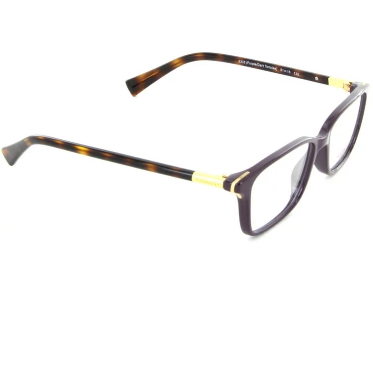 Coach Women`s Eyeglasses Purple/dark Tortoise Rectangular Frame 0HC6077 5335