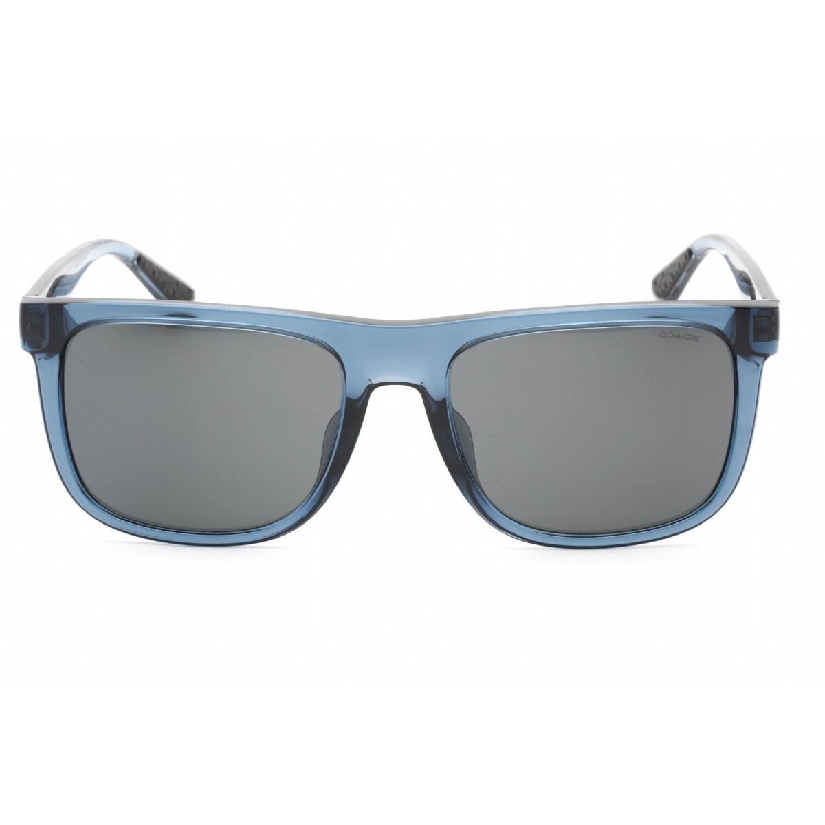 Coach HC8367U 575887 Sunglasses Transparent Blue Frame Blue Lenses 57mm