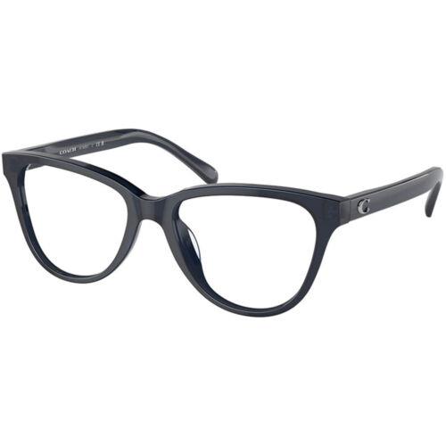 Coach Women`s Eyeglasses Transparent Blue Cat Eye Frame Demo Lens 6202U 5714