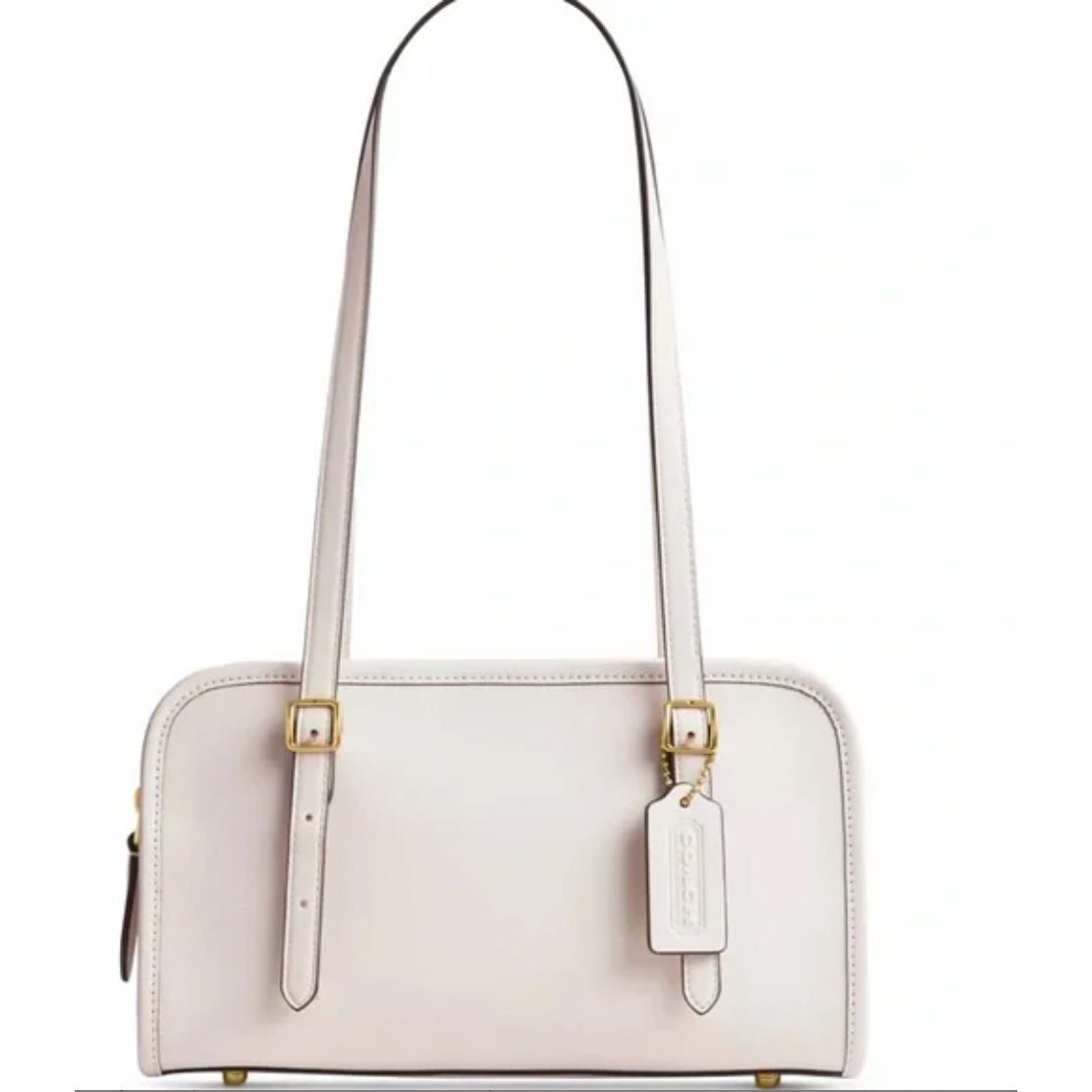 Coach The Coach Originals Small Leather Double Strap Shoulder Bag White