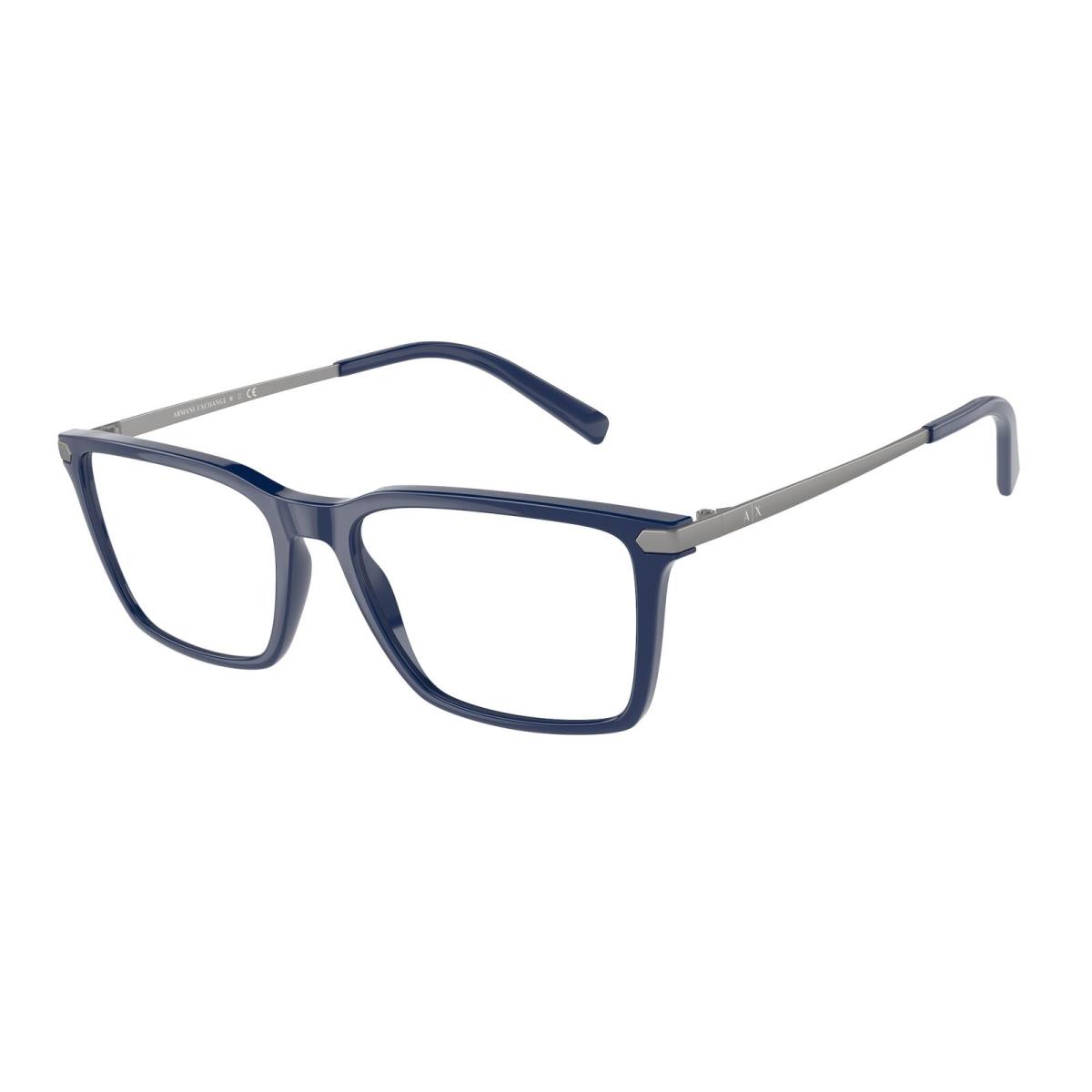 Armani Exchange AX3077 8212 Blue Demo Lens 54 mm Men`s Eyeglasses