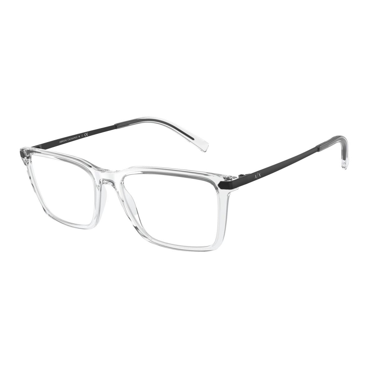 Armani Exchange AX3077 8333 Crystal Demo Lens 54 mm Men`s Eyeglasses