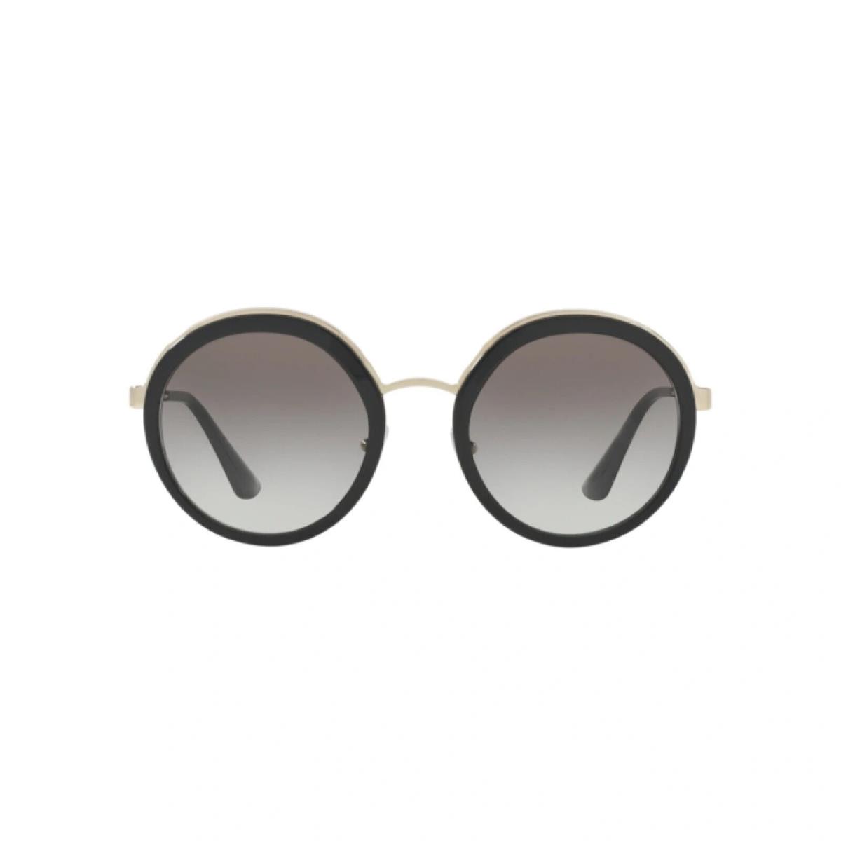 Prada Designer Round Sunglasses Cat Walk Black Gradient Grey Lens PR 50TS 1AB0A7