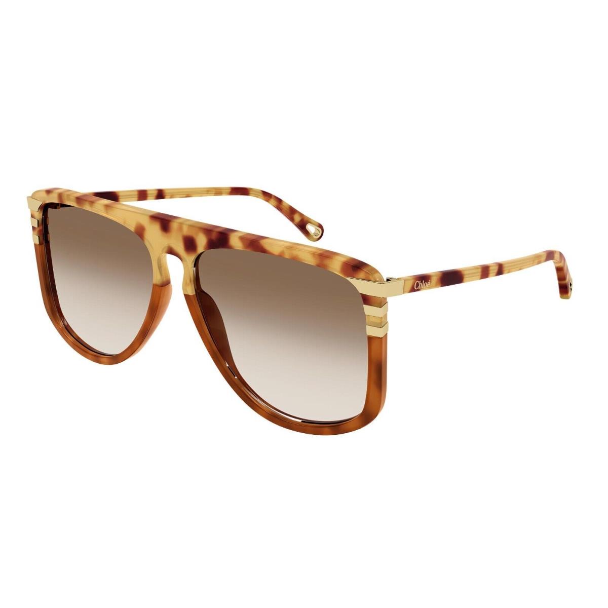 Chloé Chlo CH0104S Light Tortoise/brown Shaded with Light Mirror 001 Sunglasses