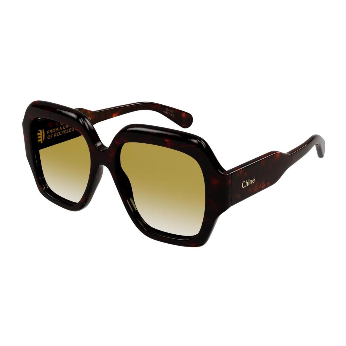 Chloe CH0154S Dark Havana/brown Shaded 002 Sunglasses
