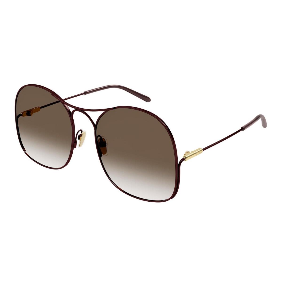 Chloé Chlo CH0164S Burgundy/brown Shaded 003 Sunglasses