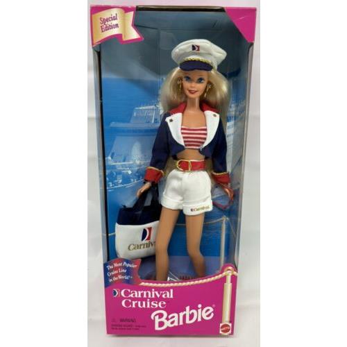 Nrfb Vintage 1997 Carnival Cruise Barbie Doll 15186 Mattel Ship Captain Vacation