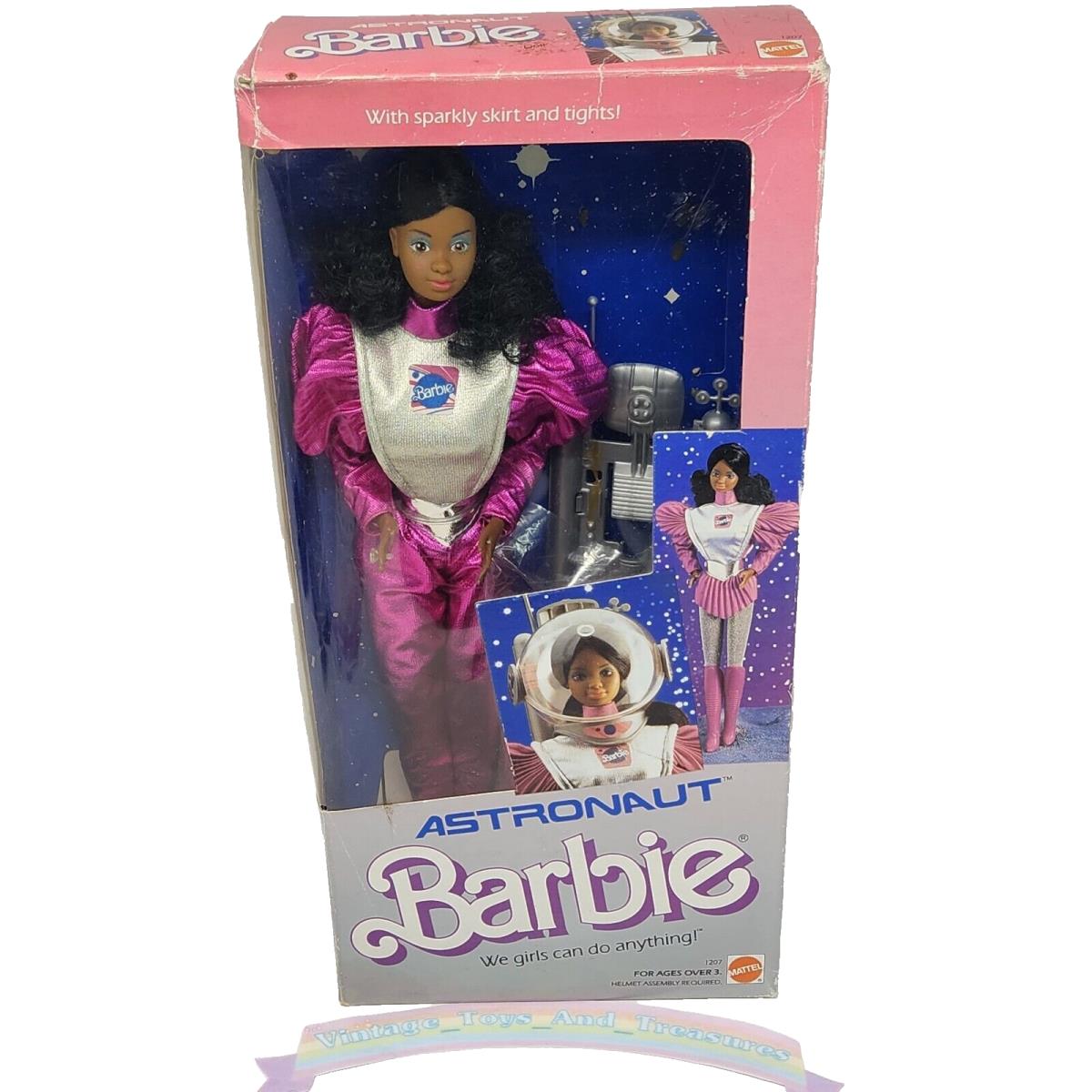 Vintage 1985 Astronaut Black Barbie Doll Mattel 1207 IN Box