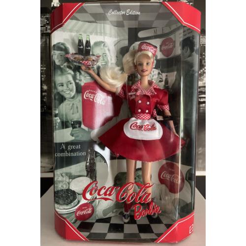 1998 Coca Cola Barbie Doll Collector Edition Waitress Car Hop First Series Vtg