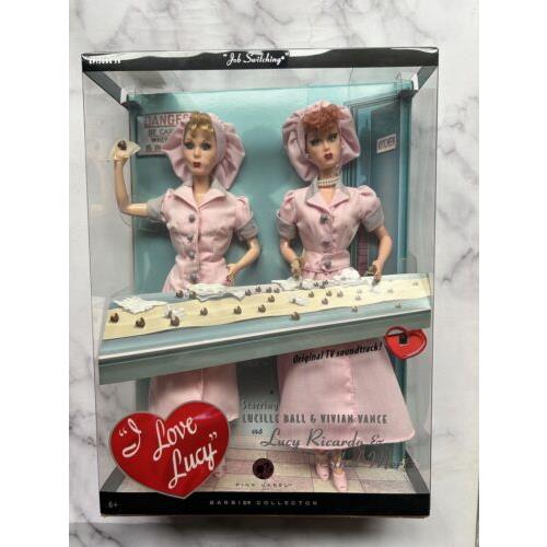 Vintage 2008 Pink Label I Love Lucy Job Switching Barbie Doll