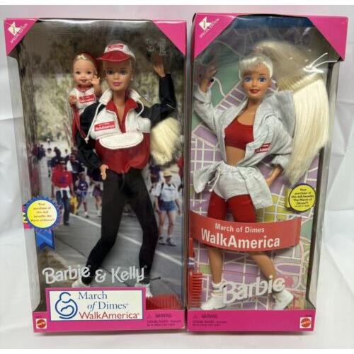 Nrfb Vintage 1990s March of Dimes Walk America Barbie Kelly Doll 18506 20843
