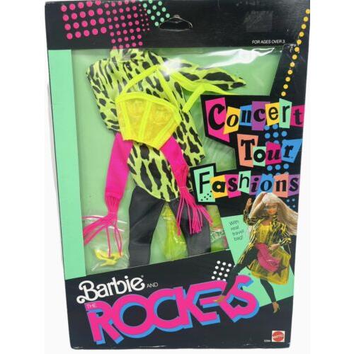 1986 Barbie and The Rockers Concert Tour Fashions 3394 Neon Green Animal Print