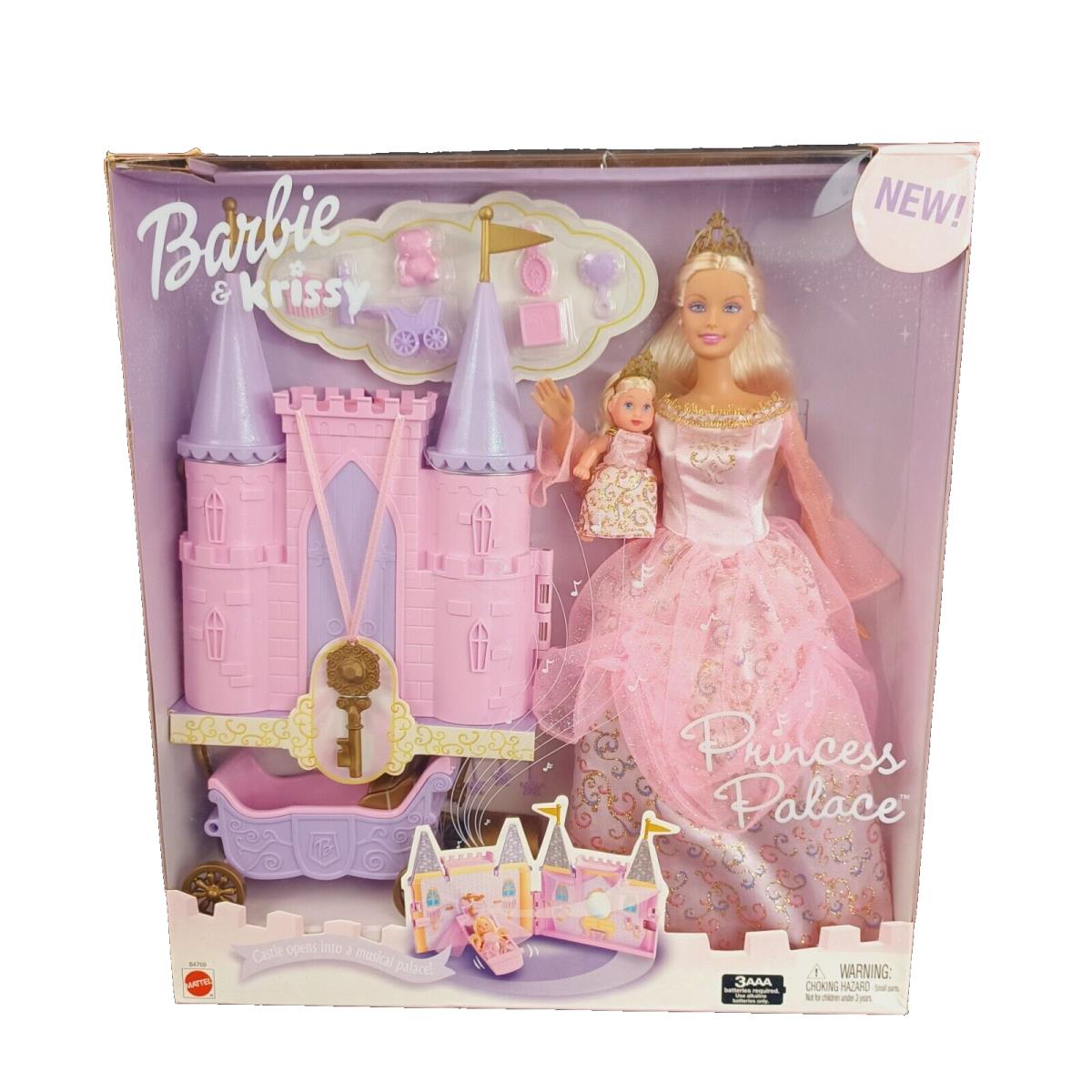 Mattel Barbie and Krissy Princess Palace Play Set Pink 2003 B4769 Mib Nrfb