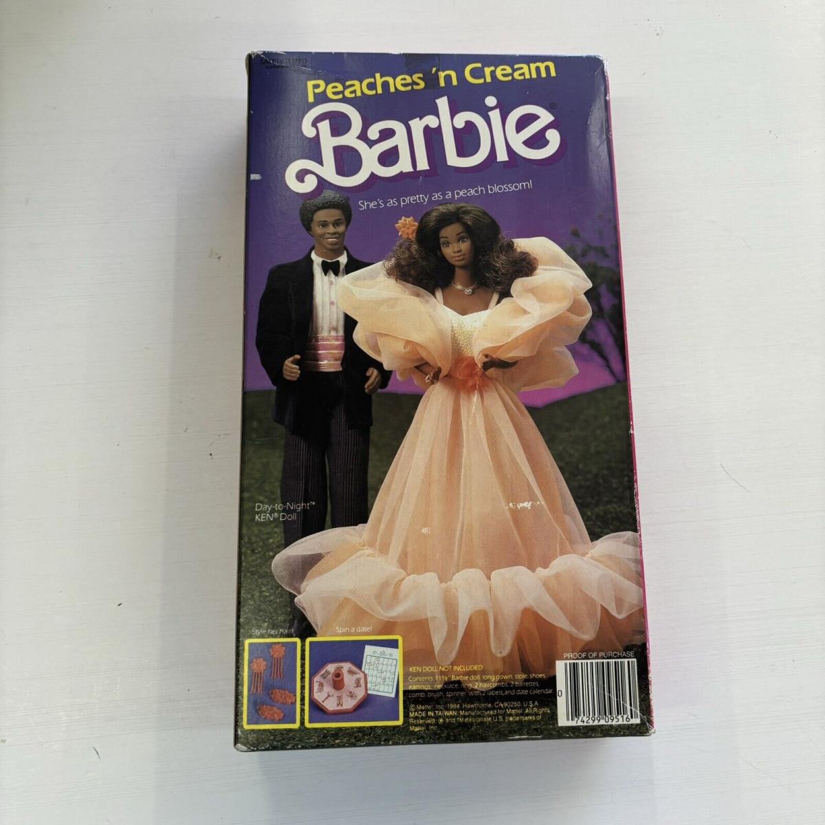 Vintage 1984 Peaches n` Cream Barbie African American Doll Mattel 9516